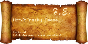 Horánszky Emese névjegykártya