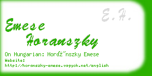 emese horanszky business card